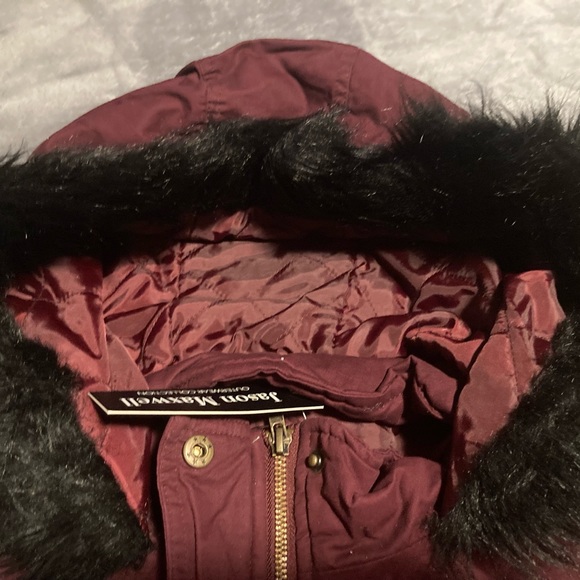 Jason Maxwell NWT Outerwear Faux Fur Around Hood XL Zip Snaps Pockets Drawstring - Picture 7 of 12